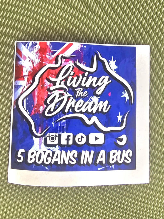 5 Bogans in a Bus Stickers