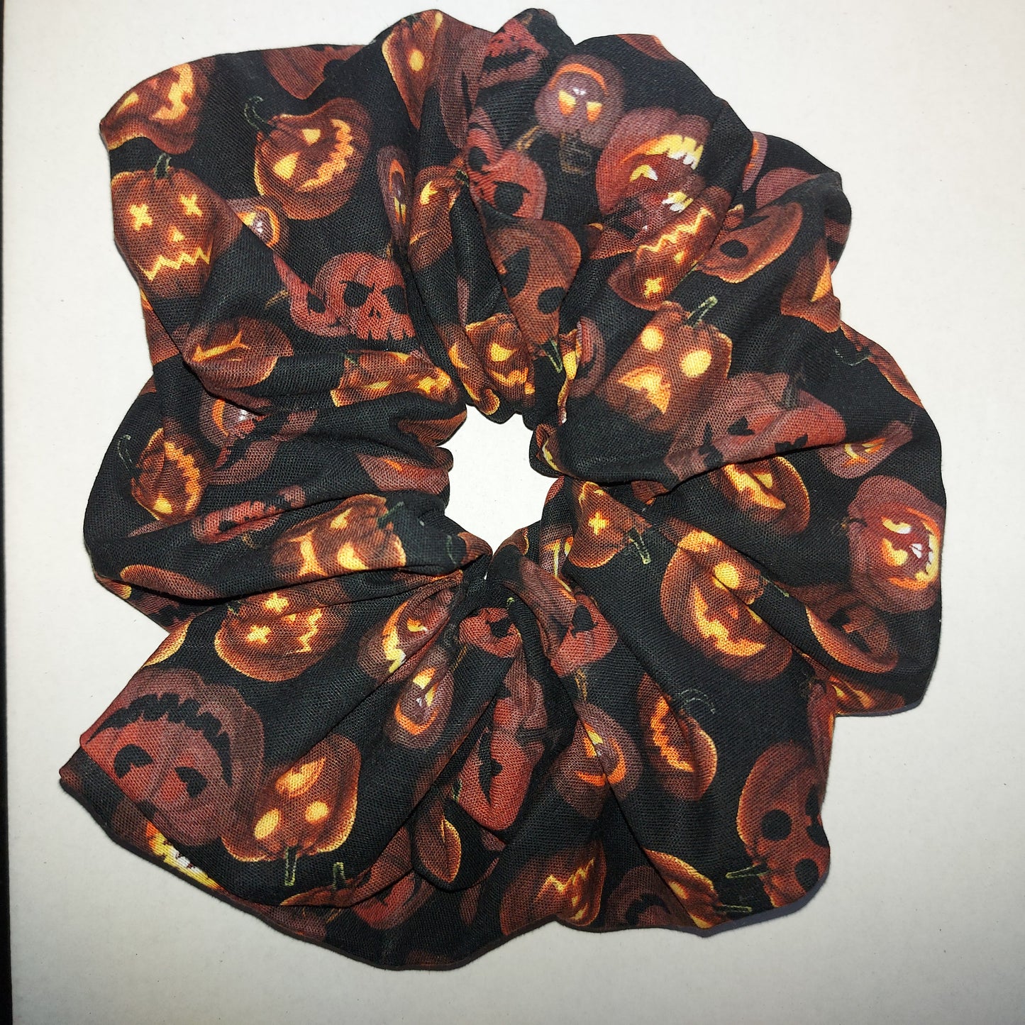 Glowing Jack-O-Lantern Wristie - XL Scrunchie