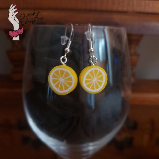 Zestier Lemon Slices Dangle Earrings