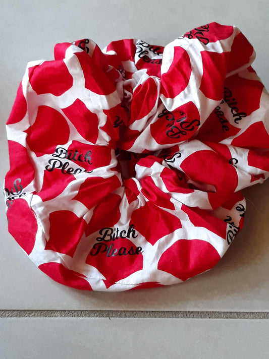 Red and white bitch please Wristie - XL Scrunchie