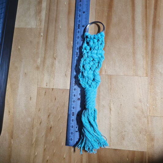 Macrame Keyring - Aqua Teal
