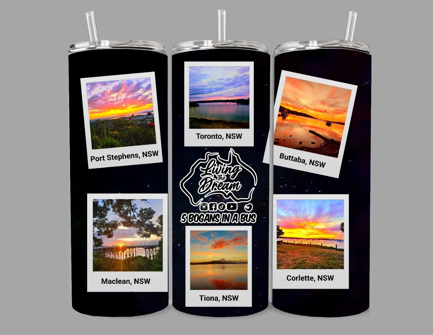 NSW Sunsets And Sunrises - 5 Bogans in a Bus Design 20oz Tumbler