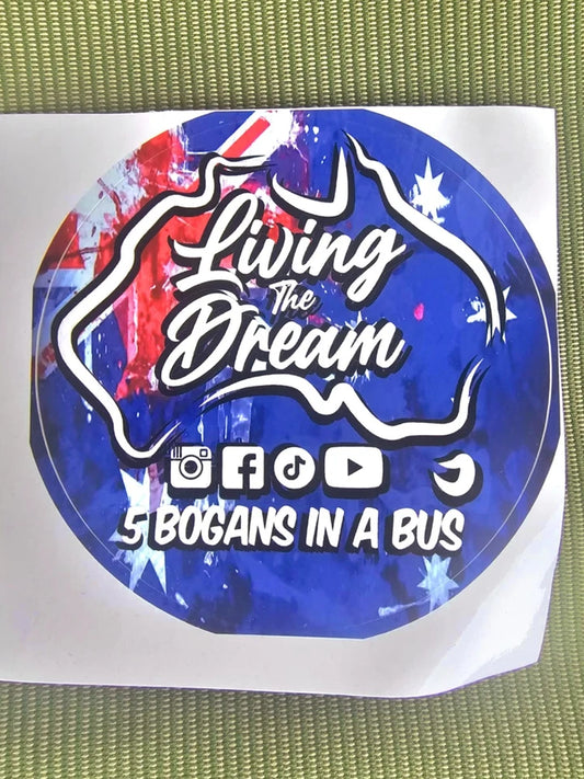 5 Bogans in a Bus Stickers