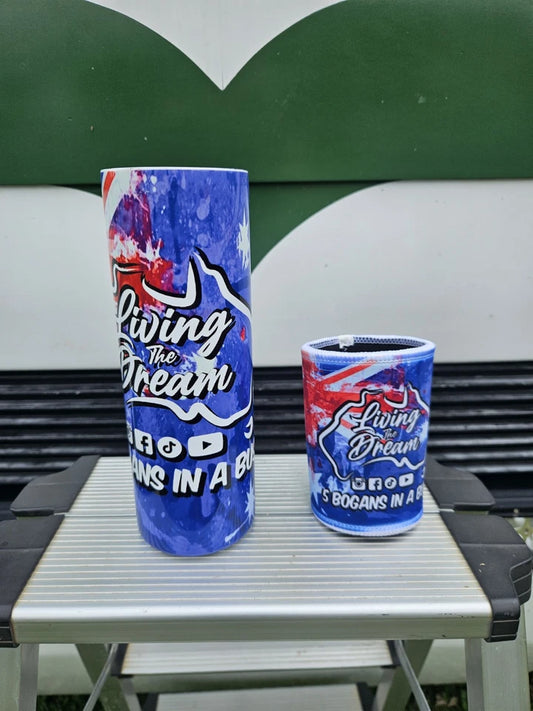 5 Bogans in a Bus Tumbler & Stubby Holder Bundle